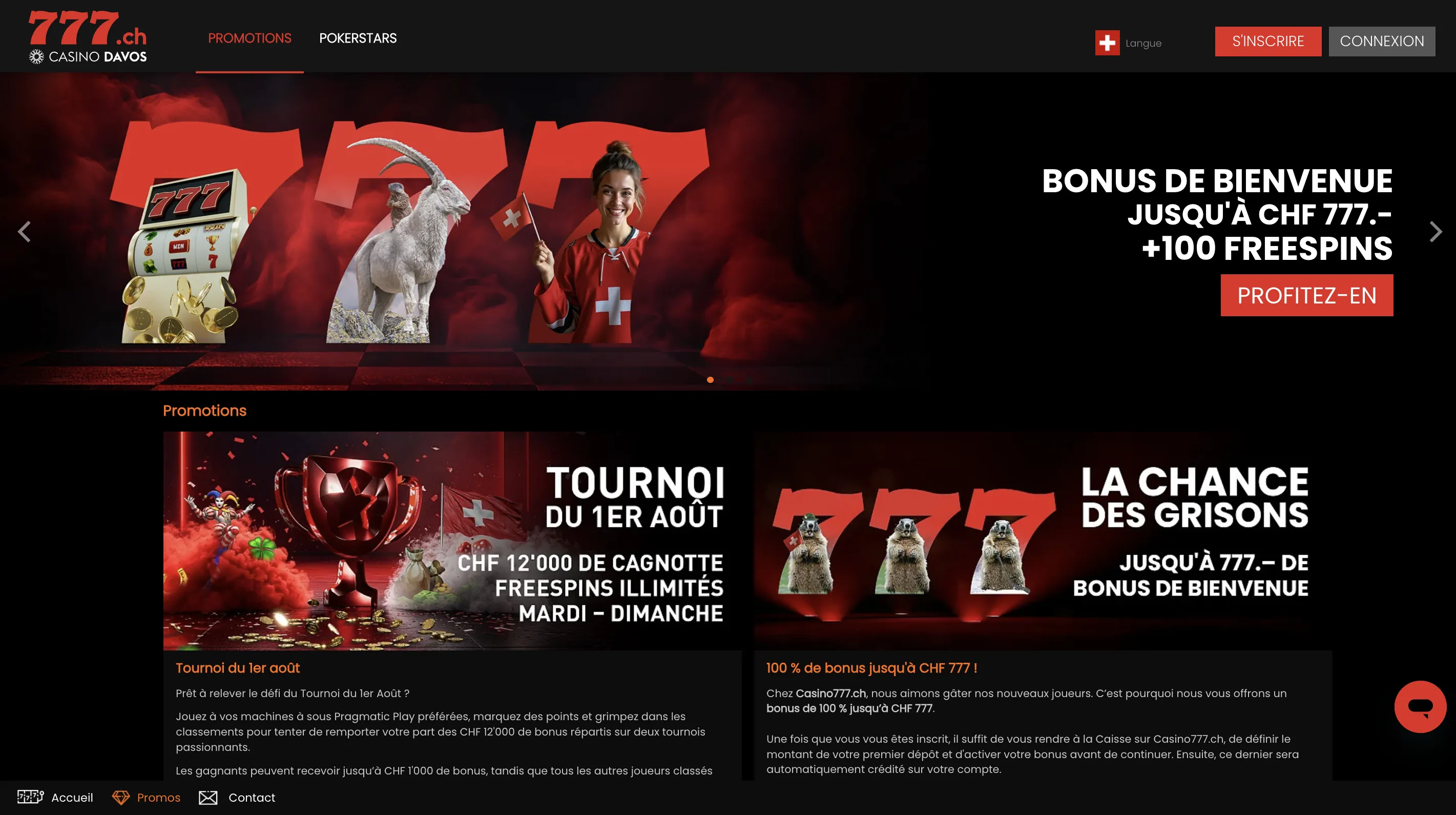 Meilleurs bonus casino en ligne suisse 2026